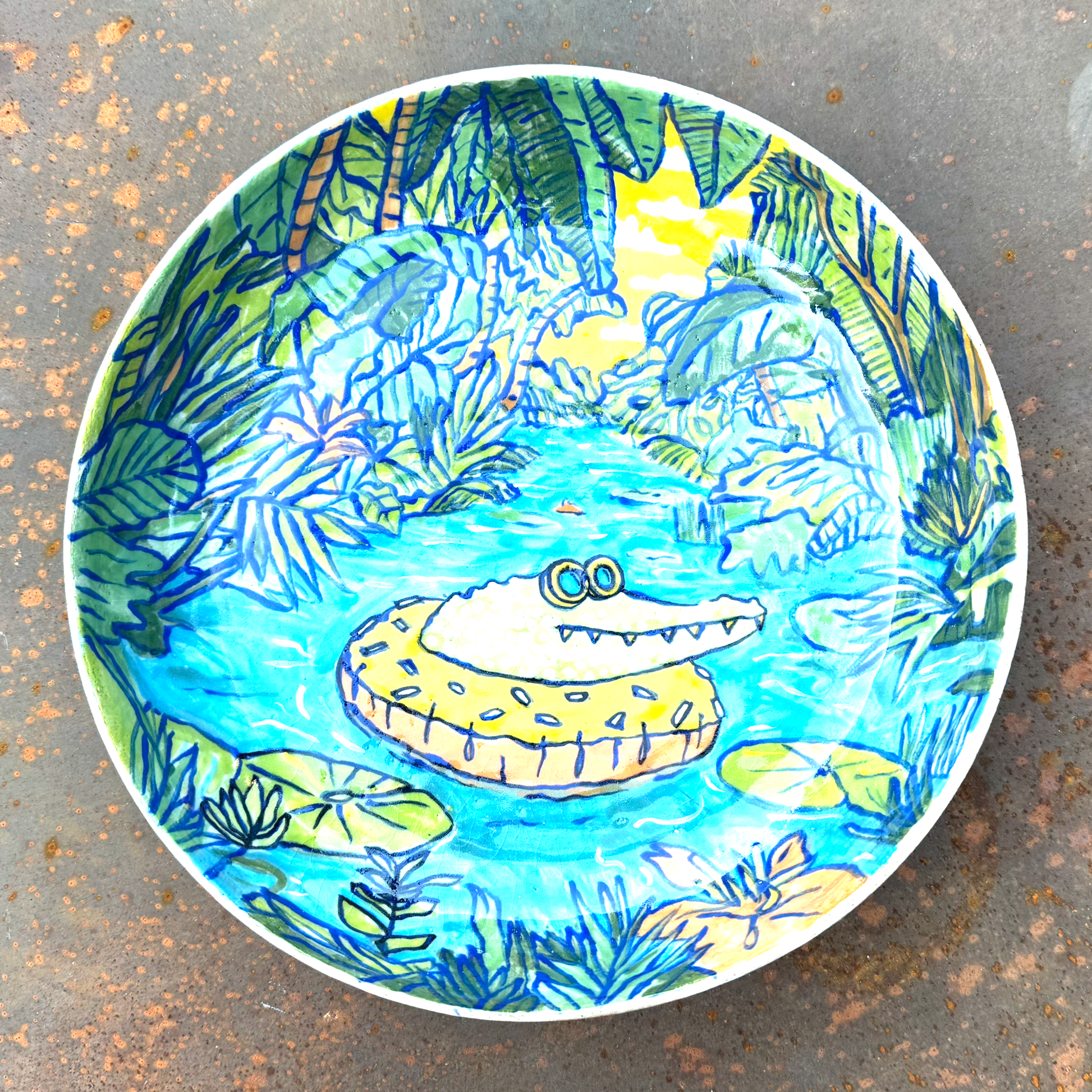 Donut Floaty Croc in Babagon River (Bowl)
