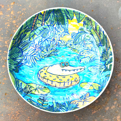 Donut Floaty Croc in Babagon River (Bowl)