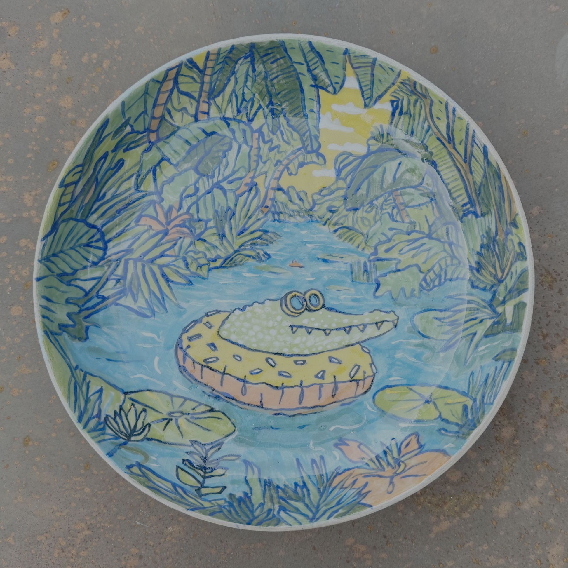 Donut Floaty Croc in Babagon River (Bowl)